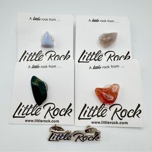 Little Rock Arkansas Souvenir Pin Lot (5) “A Little Rock From…” + Logo